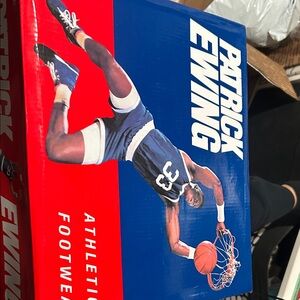 Patrick Ewing Blue and White Athletic Sneakers